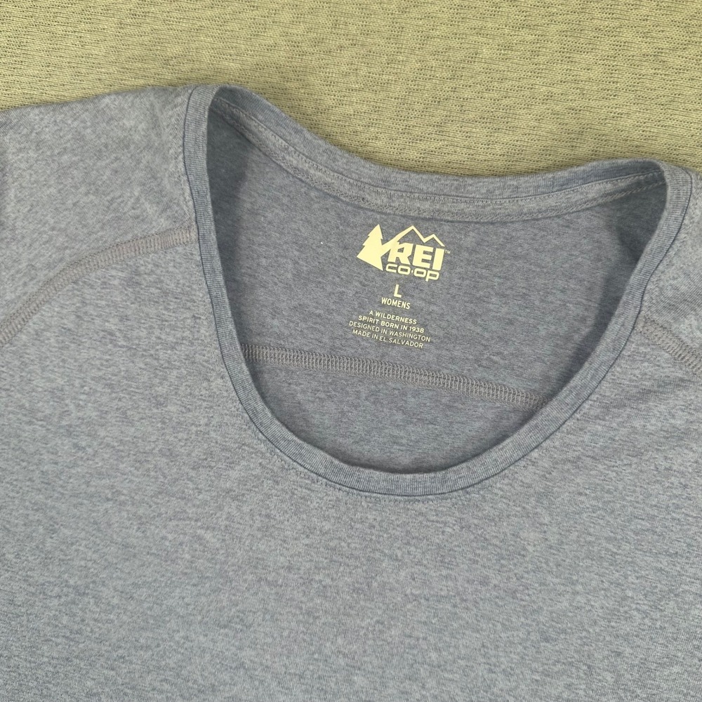 REI Co-op T-Shirt Womens Large Purple Short Sleeve Active Hiking Outdoors